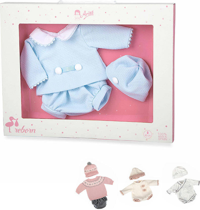 Ropa para Muñecas ARIAS Ropa Reborns 45 cm 4 Modelos Surtidos Mod2 (41,5 x 4 x 32,5 cm)
