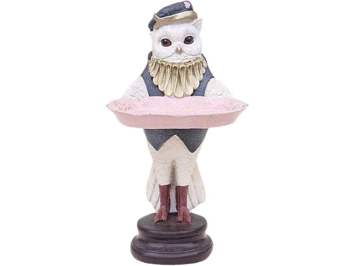 Bandeja Escultura Coruja Gabinete Mayordomo Lindo Adorno Animal Para Artículos Pequeños