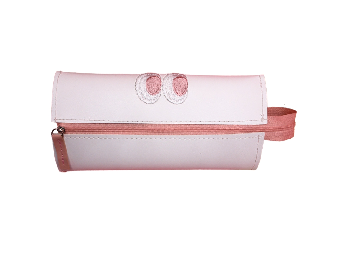 Estuche de lápices divertido plegable en forma de monstruo con abertura amplia, bolsa de cuero para material escolar