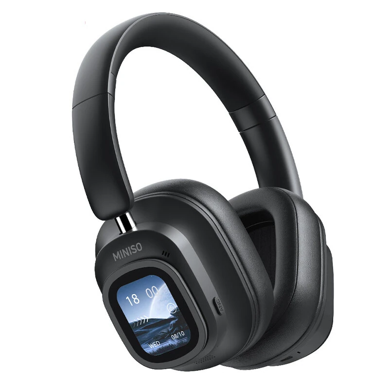 Auriculares Bluetooth Minisog90 Con Pantalla Táctil Lcd, Plegables, Anc, Sonido Hifi, Aptxs Adaptable, Reproducción De 46 Horas, Inalámbricos.