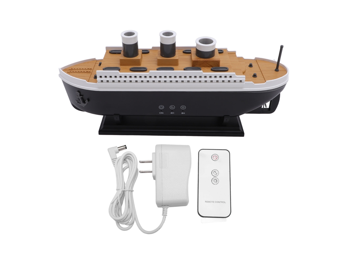 Difusor De Aromaterapia De 250 Ml Con Diseño De Barco Retro, Humidificador Con Mando A Distancia Para Dormitorio/oficina Y Enchufe Usb.