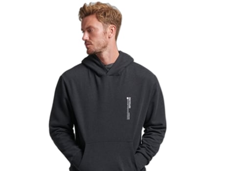 Sudadera SUPERDRY Recycled Micro Side Negro (XS/S)