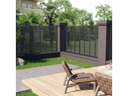 Panel de valla WPC estilo veneciano, 180 x 180 cm, gris, DKD HOME DECOR