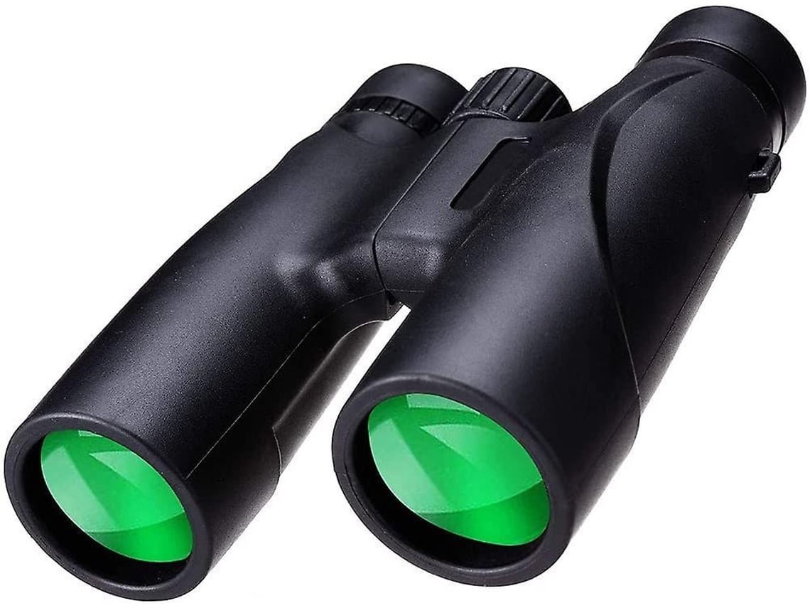 Telescopios de alta magnificación HD 12x32, binoculares ligeros para deportes, senderismo, visión nocturna con poca luz, color negro Gusshious