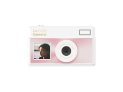 Cámara digital 4K HD con zoom de 18x y pantalla táctil de 2,8 pulgadas (rosa)