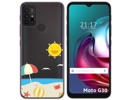 Carcasa Motorola Moto G10 / G30 TUMUNDOSMARTPHONE Dibujos Transparente Multicolor