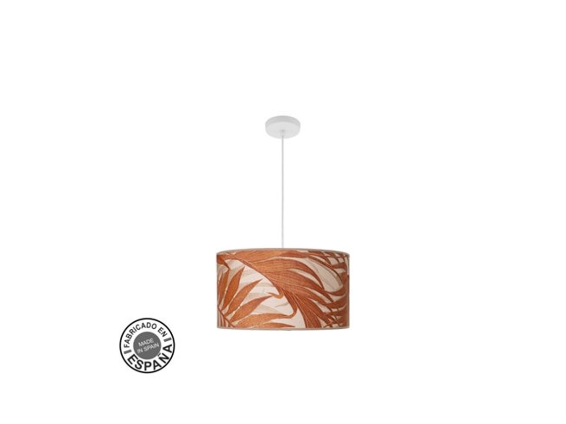 Colgante Moda 2xe27 Blanco/hoja Caldera Regx40x40cm C/difusor