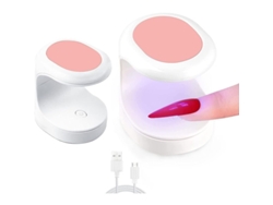 2 Unidades Mini Lámpara Uv Para Uñas, Secador De Uñas Led Portátil De 16w Para Esmalte En Gel, Secado Rápido En 30 Segundos