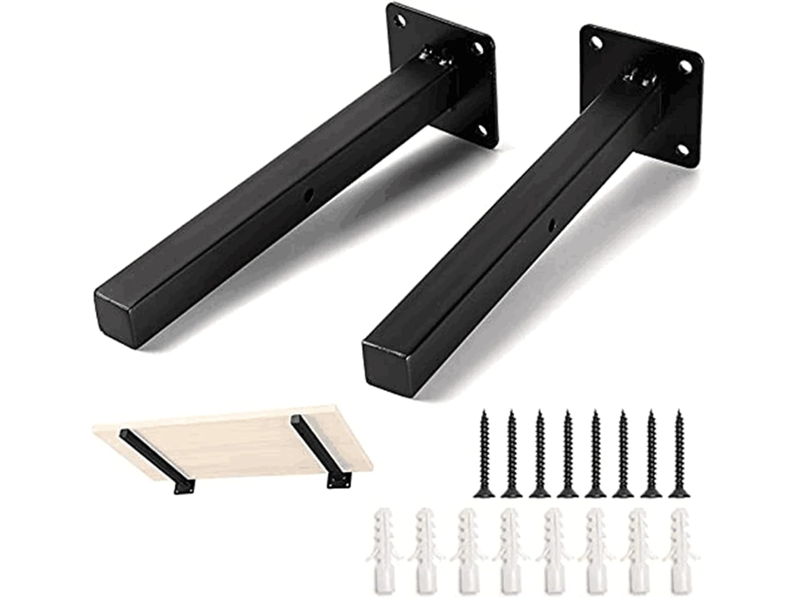 RNEMITERY Soportes de estantería resistentes, soportes flotantes premium para uso versátil en diversas habitaciones, acero industrial con diseño compacto, perfe