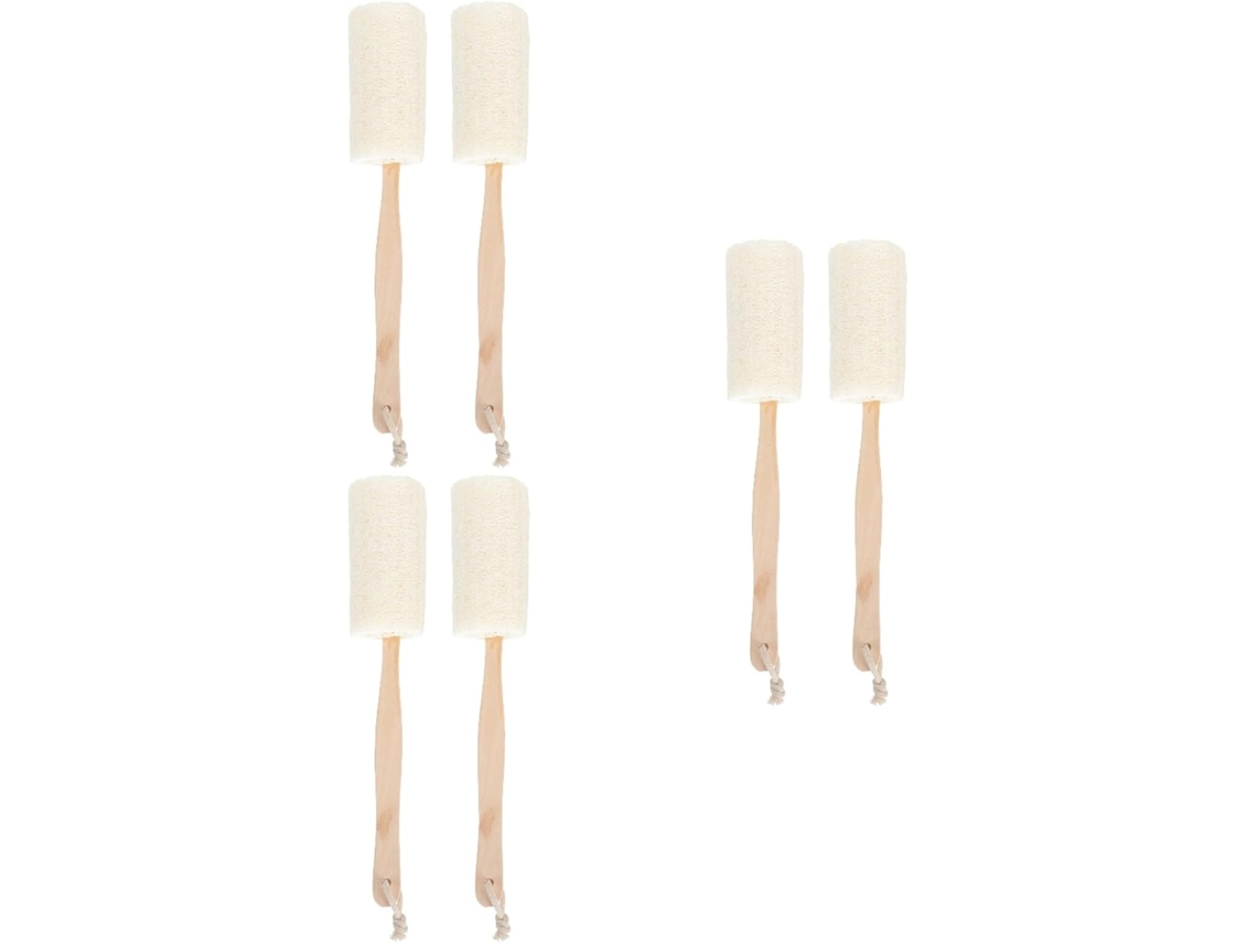Cepillo Exfoliante De Baño De 6 Piezas Con Esponja De Lufa Para La Ducha, Práctico Para La Limpieza De La Piel.