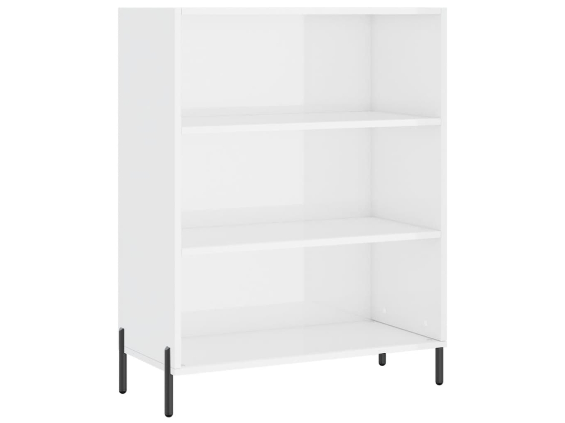 Mueble con estantes MAISON EXCLUSIVE Derivados de madera Blanco brillante (69,5x32,5x90 cm)