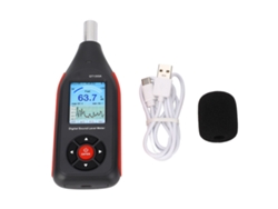 MEDIDOR DE NÍVEL DE SOM PORTÁTIL LCD COM MEDIÇÃO DE RUÍDO, TEMPERATURA E UMIDADE PARA PESSOAS, FAMÍLIAS E EMPRESAS S/MARCA