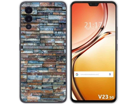 Carcasa para Vivo V23 5G TUMUNDOSMARTPHONE Dibujos Ladrillo 05 Multicolor