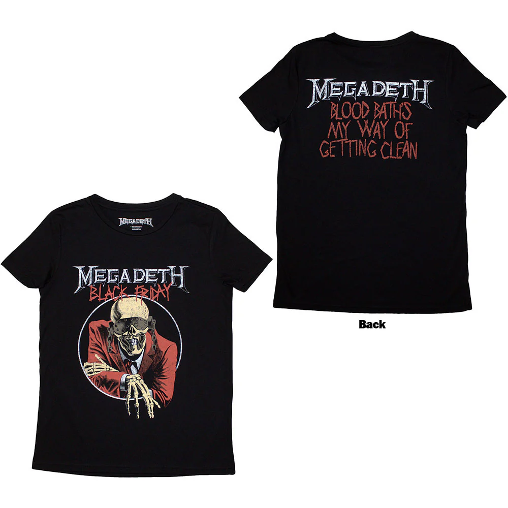 Rockinstone Megadeth Black Friday Camiseta Classic（s）