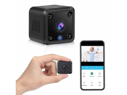 Minicámara inalámbrica para niñera, con detección de movimiento y alerta de audio Yizhood (negra)