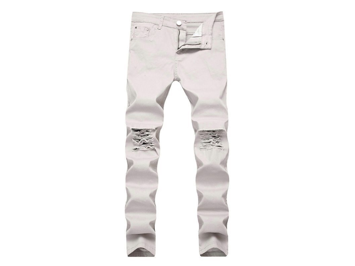 Pantalones Vaqueros Elásticos Para Hombre Con Rotos, Tallas 26-42, Estilo Casual De Verano 2023, Nuevos.