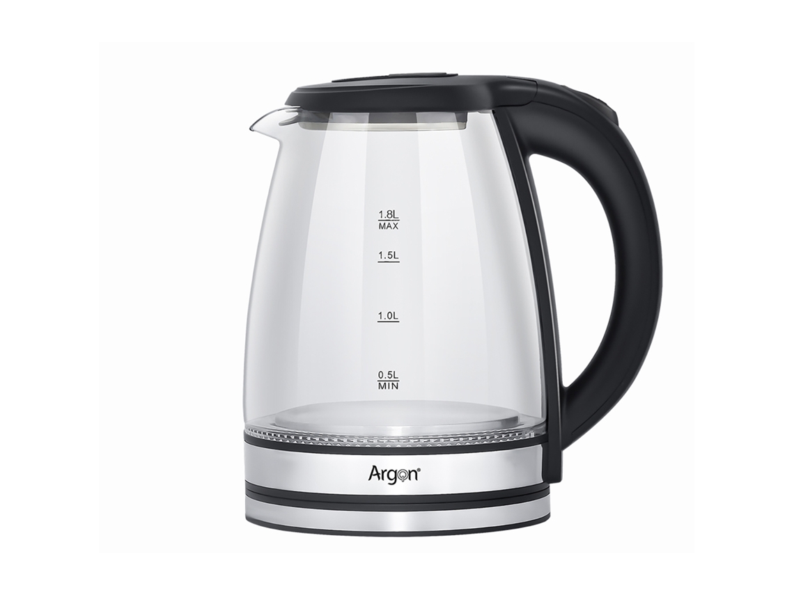 Hervidor De Acero Y Borosilicato Con Luces Led. 1500w Y 1,8l De Capacidad.