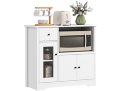 Mueble de cocina blanco con cajón y compartimento.