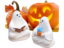 Adornos Encantadores Figura De Fantasma Resina Leyendo Un Libro Para El Jard N Decoraci En Miniatura La Puerta Principal