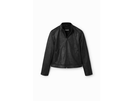 Chaqueta de Mujer DESIGUAL Cuero Toronto Piel Negro (XL)