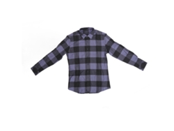 Camisa De Manga Larga A Cuadros Para Hombre, Algodón, Clásica, Cómoda, Cuadros Azules 170/88a(39)