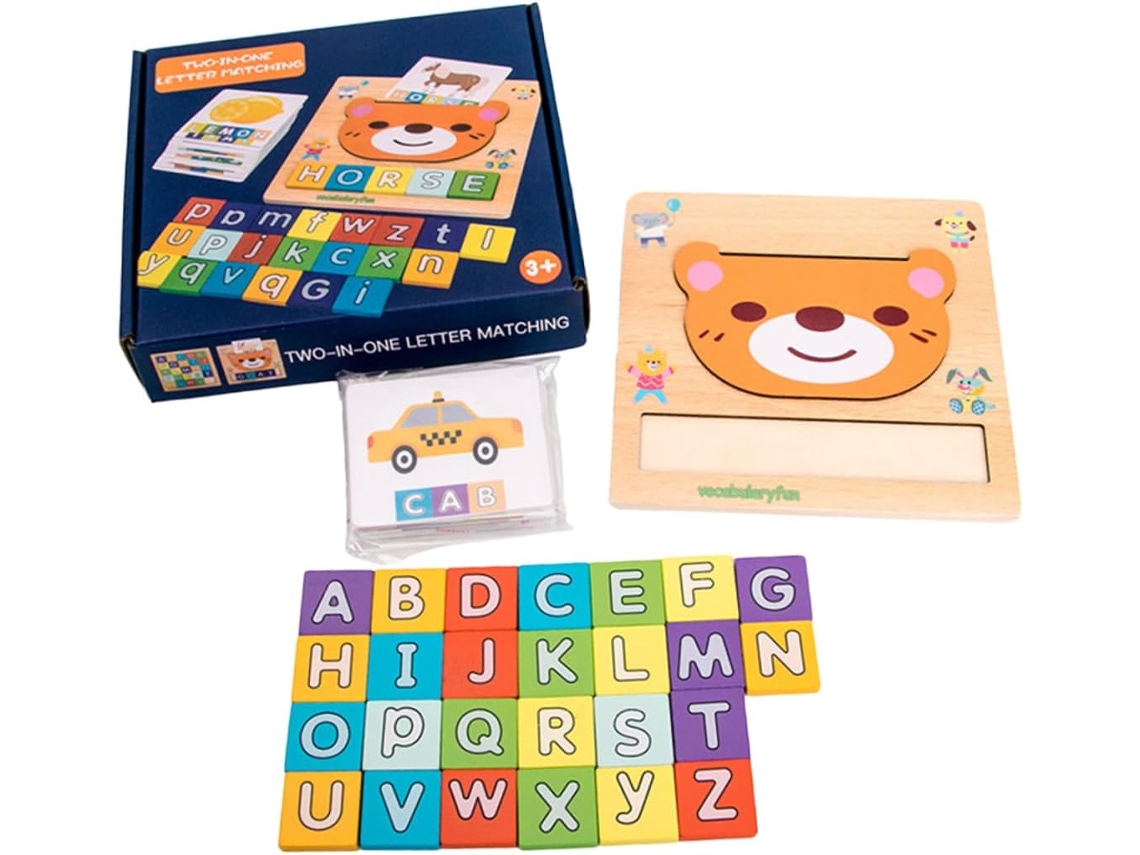 1 Juego De Rompecabezas Educativos Con Letras Del Alfabeto Para El Aprendizaje Temprano De Palabras