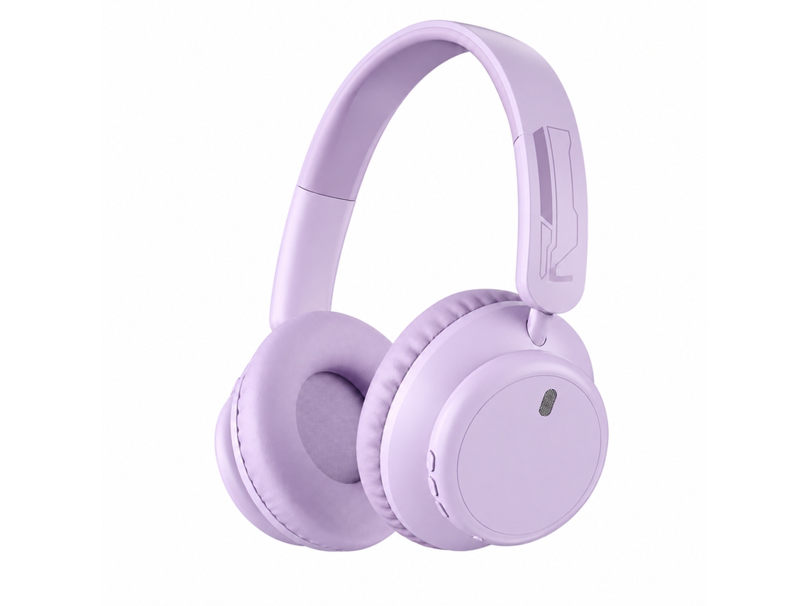 Auscultadores Bluetooth Com Microfone, Controlo Integrado E Almofadas De Conforto Skyhe Ydm65 Lilás
