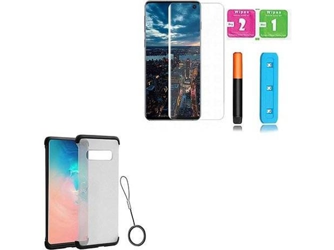 Kit Carcasa y Protector de Vidrio Nano Curved UV Samsung Galaxy S10e PHONOCARE Naked Transparente