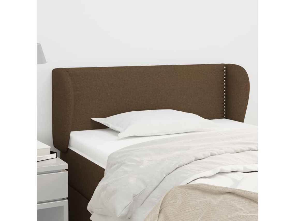 Cabecero De Tela Gris Oscuro 103x23x78/88 Cm