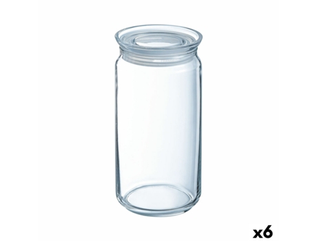 Tarro Luminarc Pav Transparente Silicona Vidrio (1,5 L) (6 Unidades)