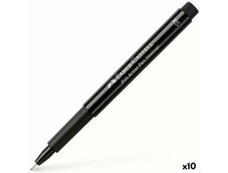 Rotulador permanente FABER-CASTELL pitt artist rotulador permanente Negro 10 unidades
