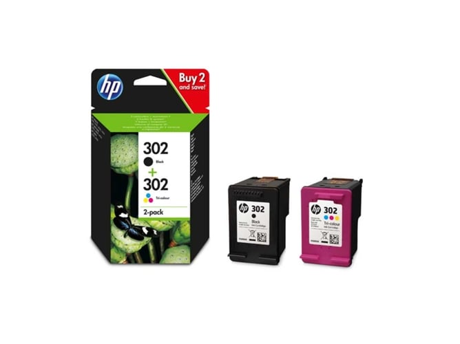 Paquete de ahorro de 2 cartuchos de tinta original HP 302 negro/tricolor