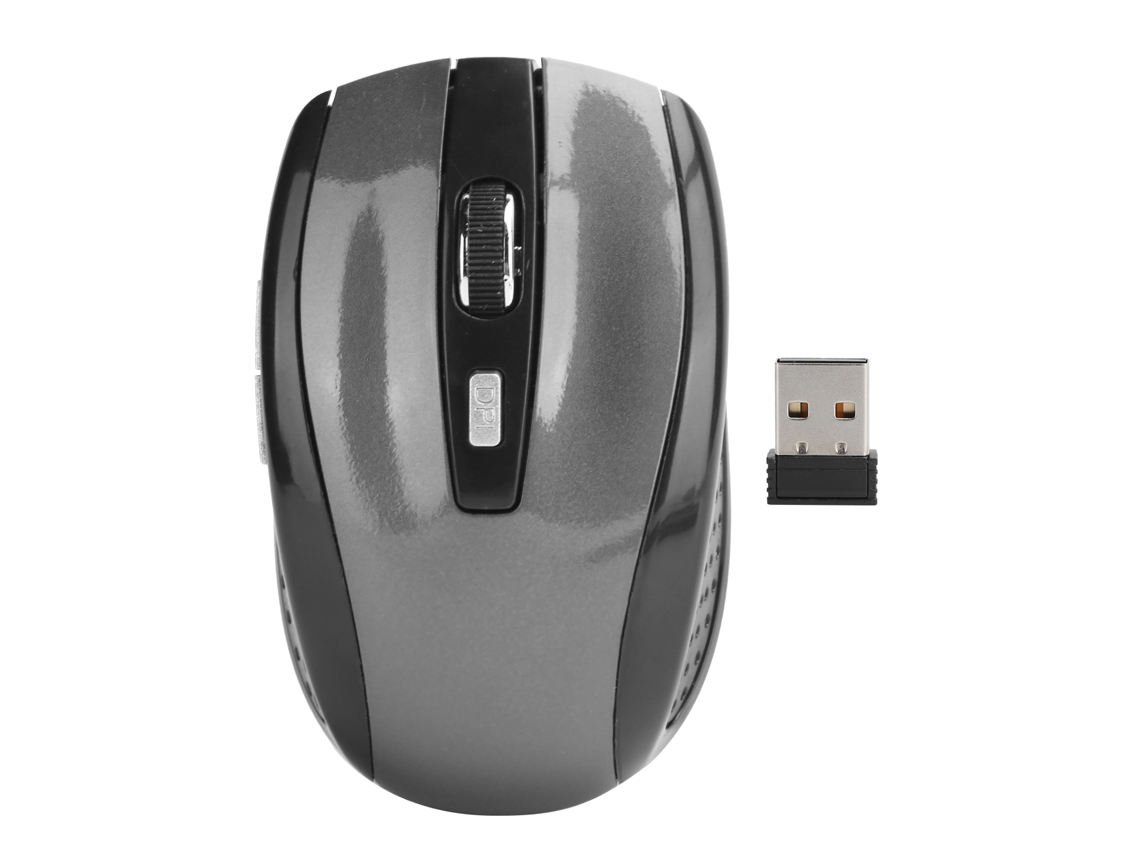 Rato Sem Fio Óptico Para Notebook Com Dpi Ajustável 250hz Acessório Gamer Cinza