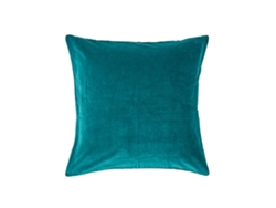 Homescapes Teal Green Velvet Cushion Cover 40x40 Cm