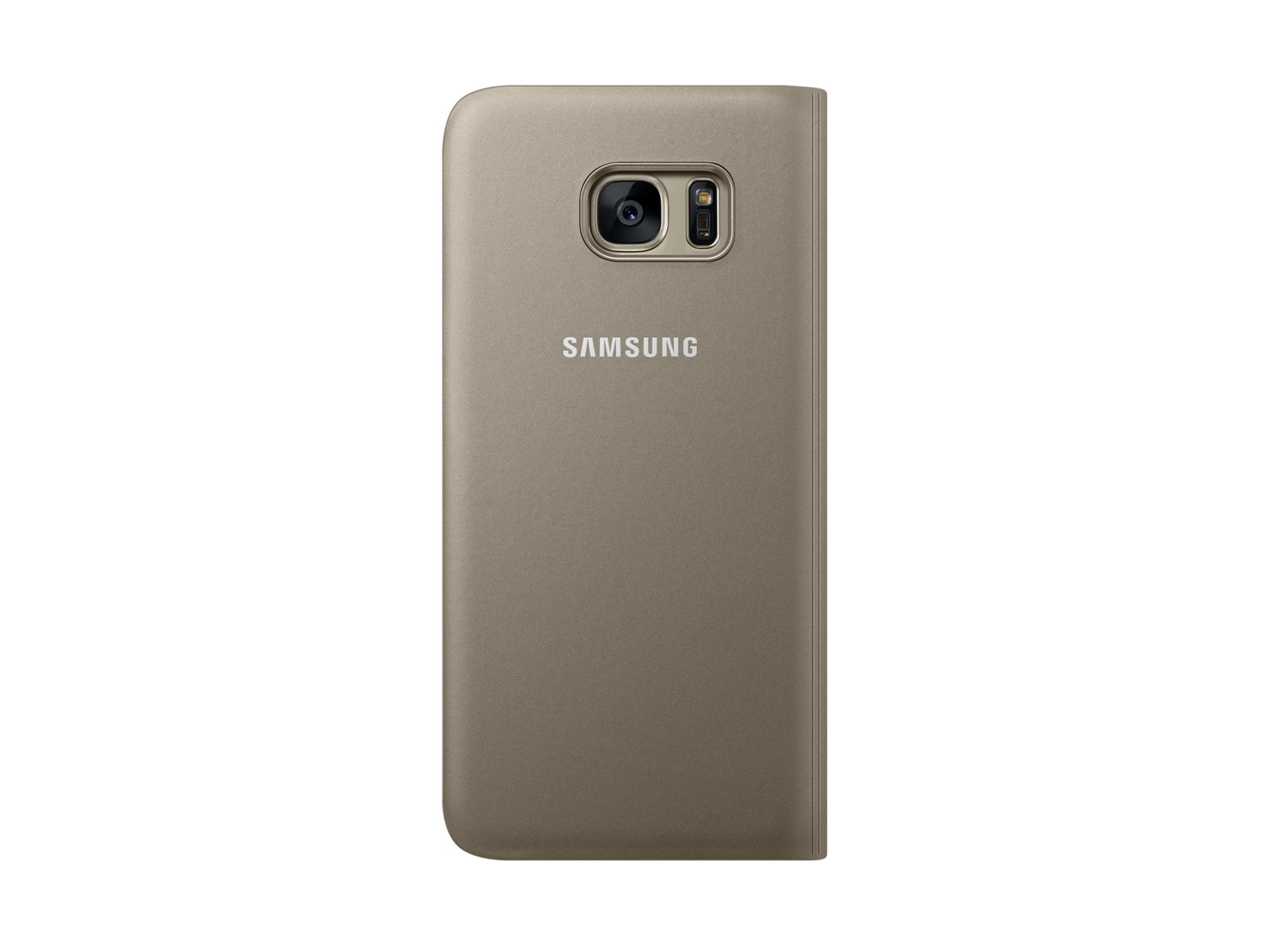 máquina Paciencia molestarse Funda SAMSUNG Galaxy S7 Edge S-View Dorado | Worten.es