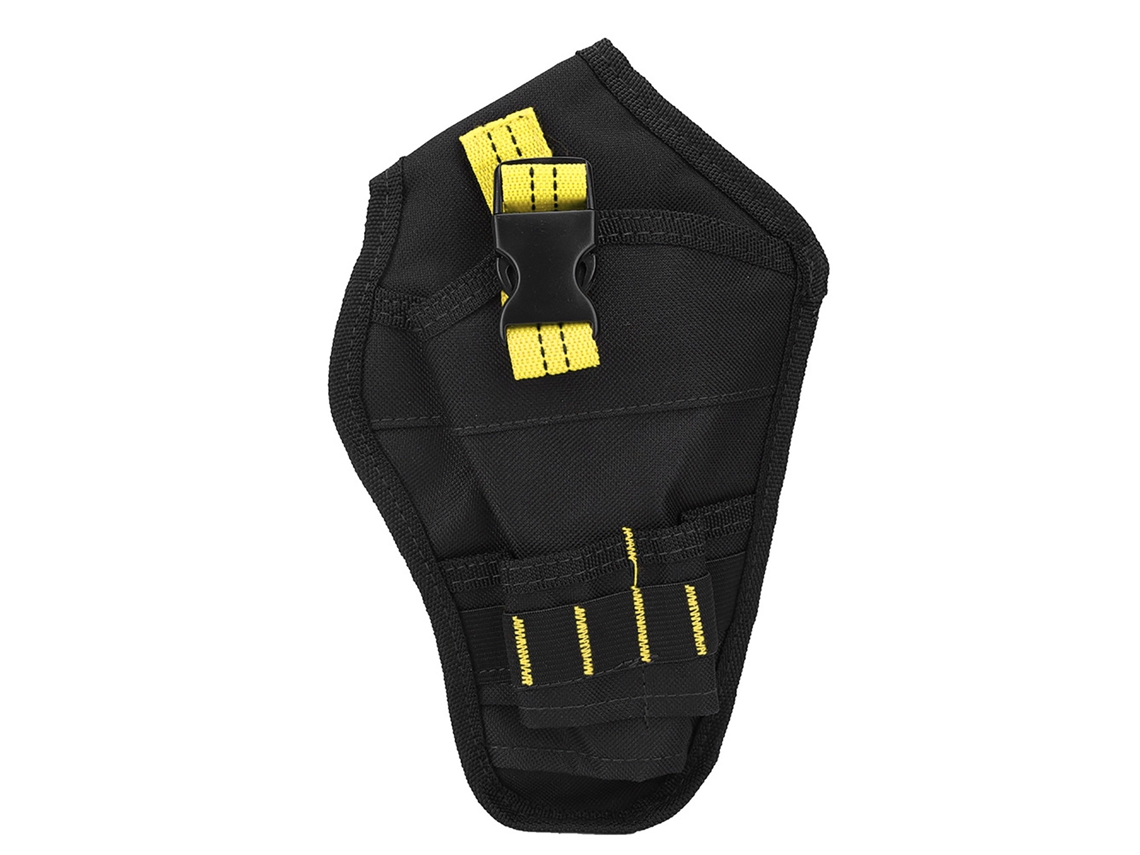 Riñonera Portátil Oxford Mini Screen Drill Para Guardar Herramientas - Negro Y Amarillo