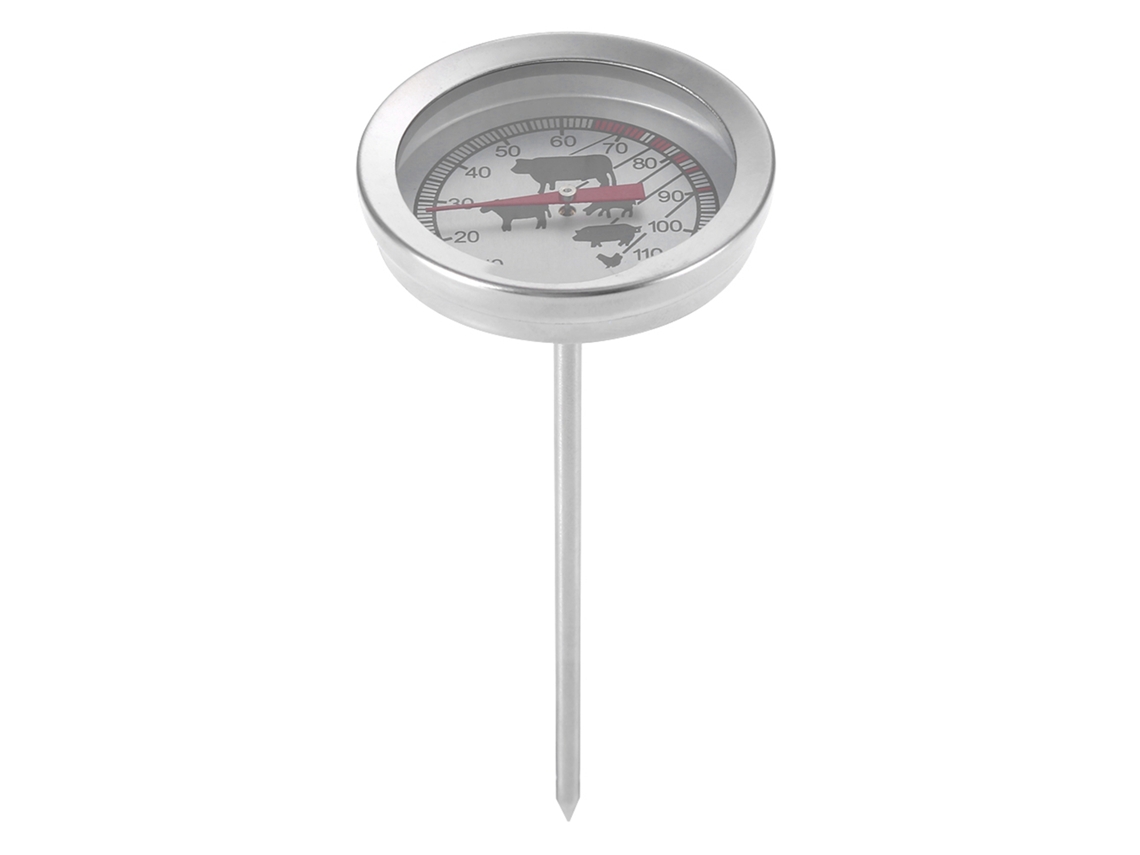 Termómetro De Cocina Para Barbacoa De Acero Inoxidable Con Sonda Para Alimentos, 0-120 °c