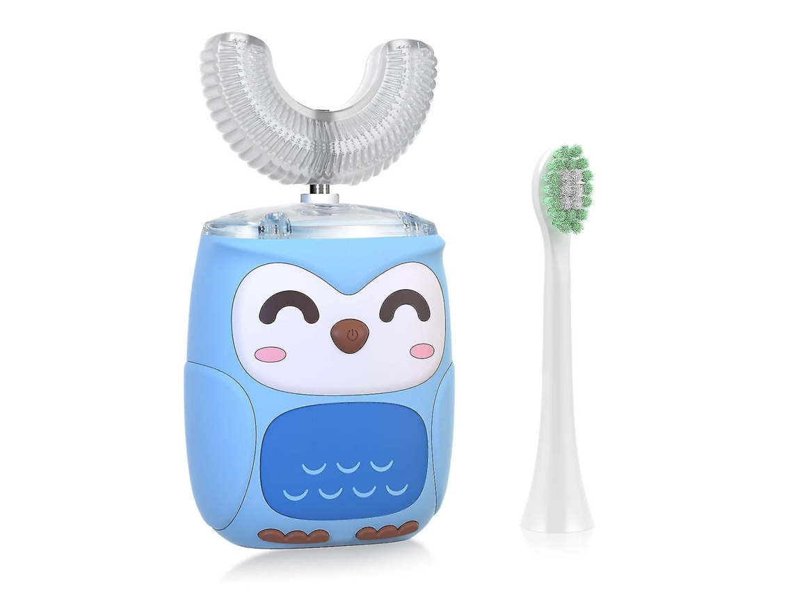 Rebe-cepillo De Dientes Automático Ultrasonico Infantil U Forma 6 Modos Impermeable Ipx7 Color Rosa Claro Azul