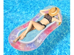Flotador inflable para piscina para adultos, flotador inflable de mariposa con lentejuelas Siurn