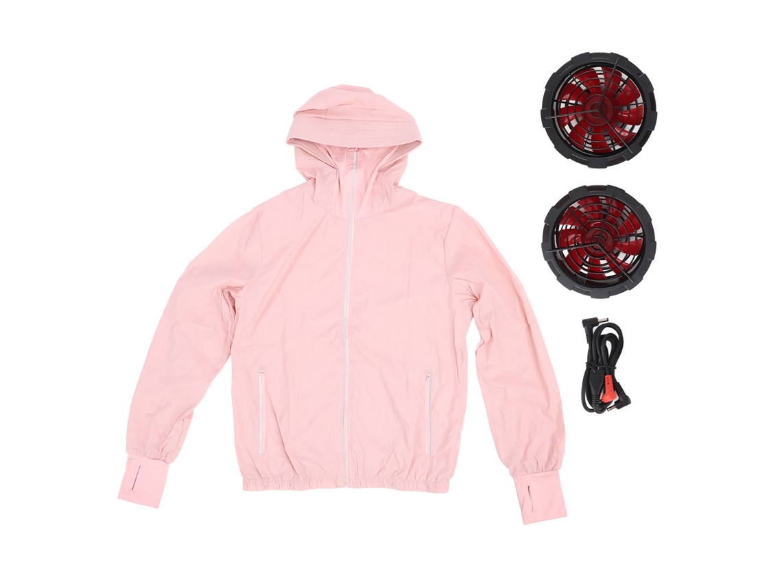 Chaqueta de mujer con aire acondicionado de 3 velocidades, color rosa.