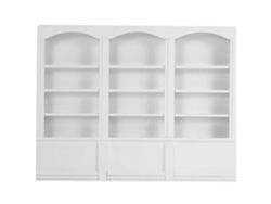 Accesorios para casa de muñecas Walshlxq Mini estantería móvil blanca 1:12