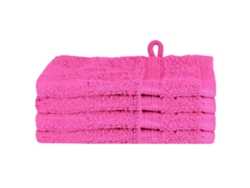 Conjunto 4 Toallas Vidaxl Rosa Algodón