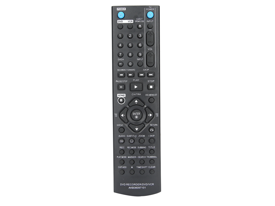 Mando A Distancia De Repuesto Para Grabadora De Dvd Vcr Dvdr Lg Rc286h Rc297h Rc397h Akb36097101