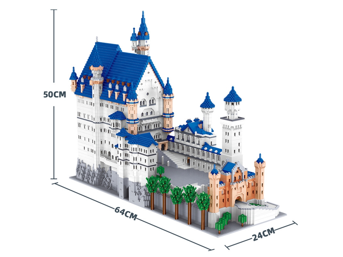 Juego de bloques de construcción MDUG para modelismo arquitectónico, ideal para coleccionistas adultos y decoradores de interiores (Castillo de los Cisnes)