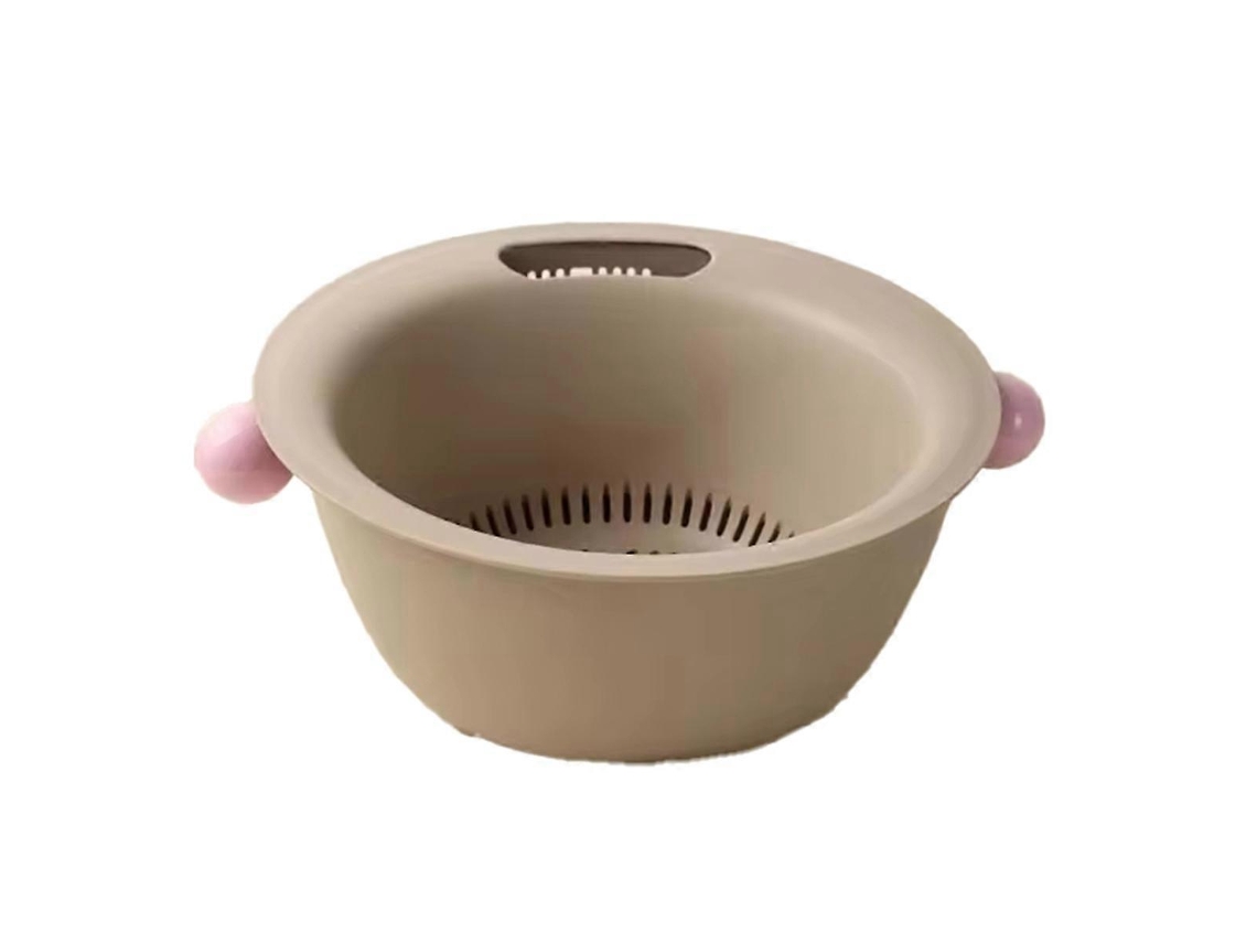 Cesta multifuncional de doble capa para lavar frutas y verduras, B