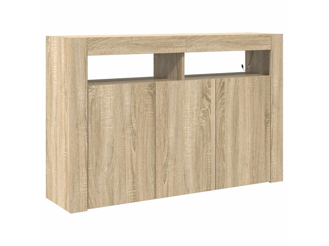 Aparador de roble Sonoma con madera procesada MAISON EXCLUSIVE (116x30x75 cm)