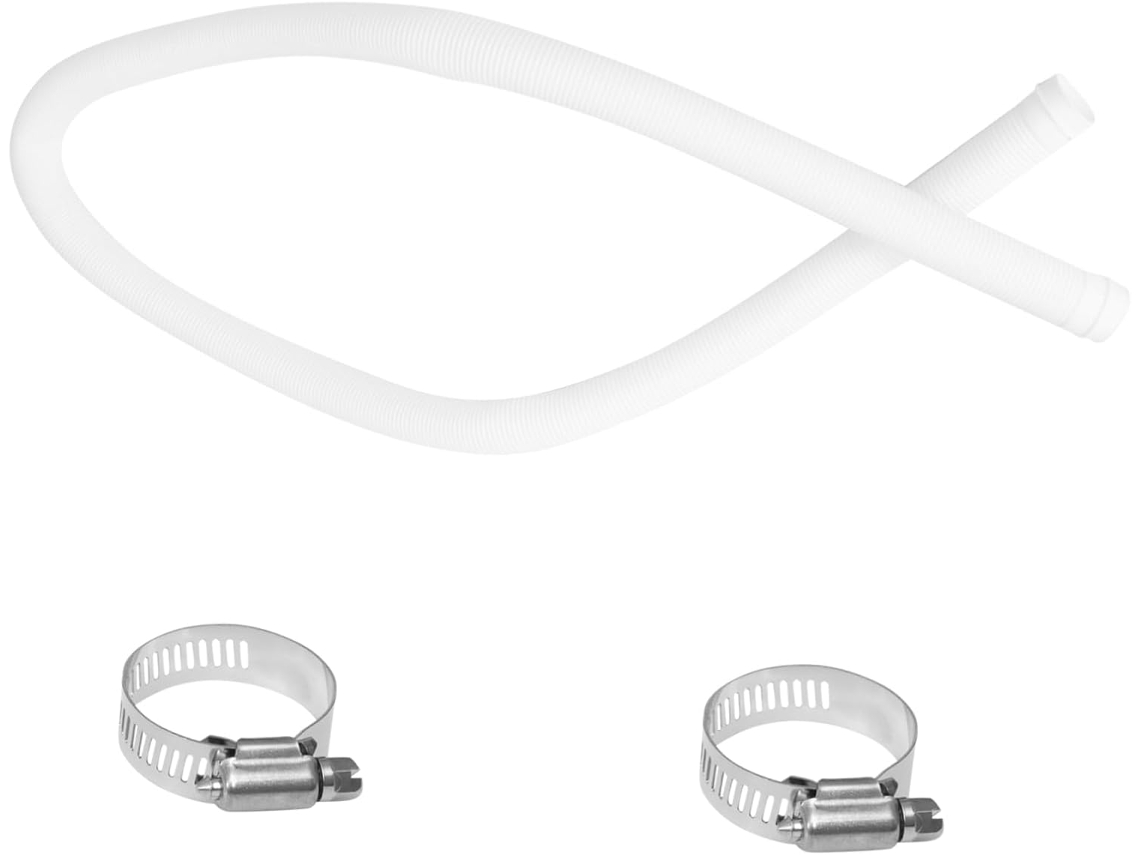 1 Pieza De Repuesto Para Piscina Manguera Blanca 2 Clips Conector Filtro Material Seguro