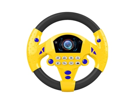 Volante Simulación Coche, Sonido Eléctrico Juguete Bebé, Amarillo LUGA