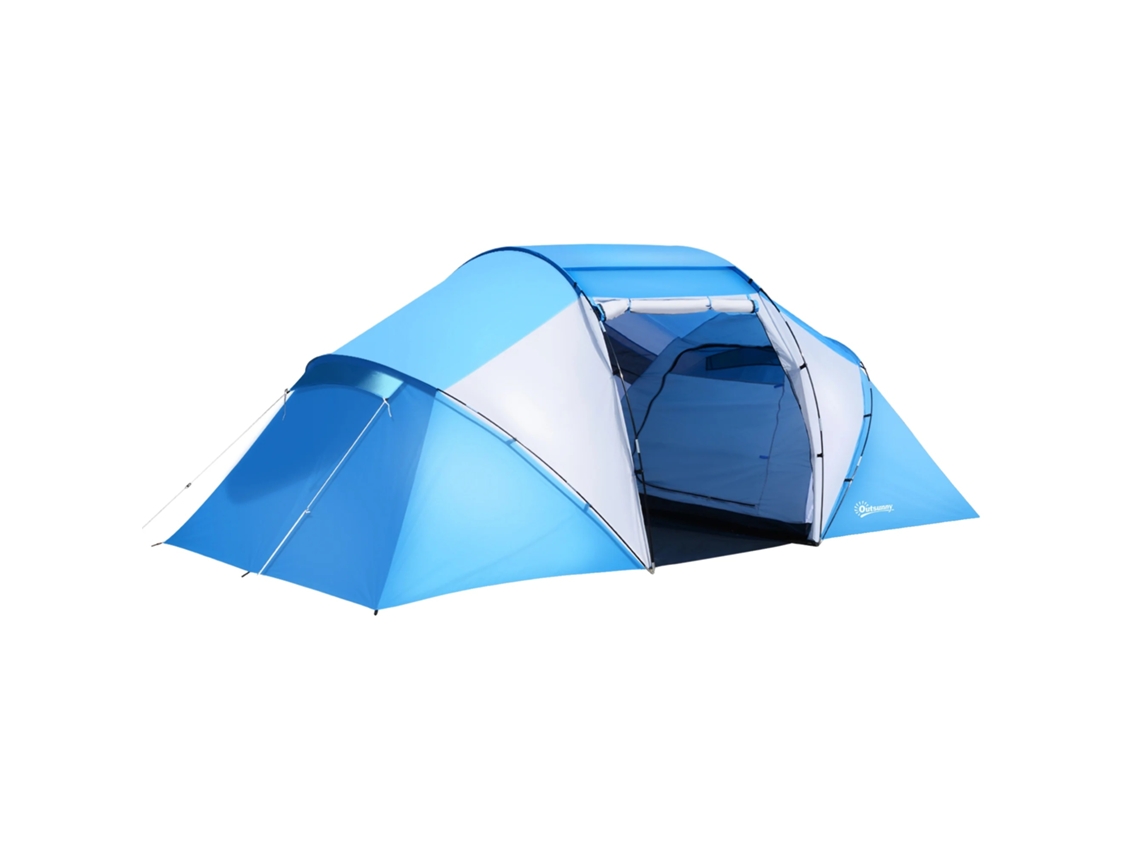 Tienda de campaña, 430 x 240 x 170 cm, un dormitorio, azul y blanco OEM
