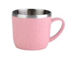 RNEMITERY Mejora tu experiencia con el café: Vaso de acero inoxidable con pajita de trigo, diseño al vacío que garantiza aislamiento térmico, perfecto para la o